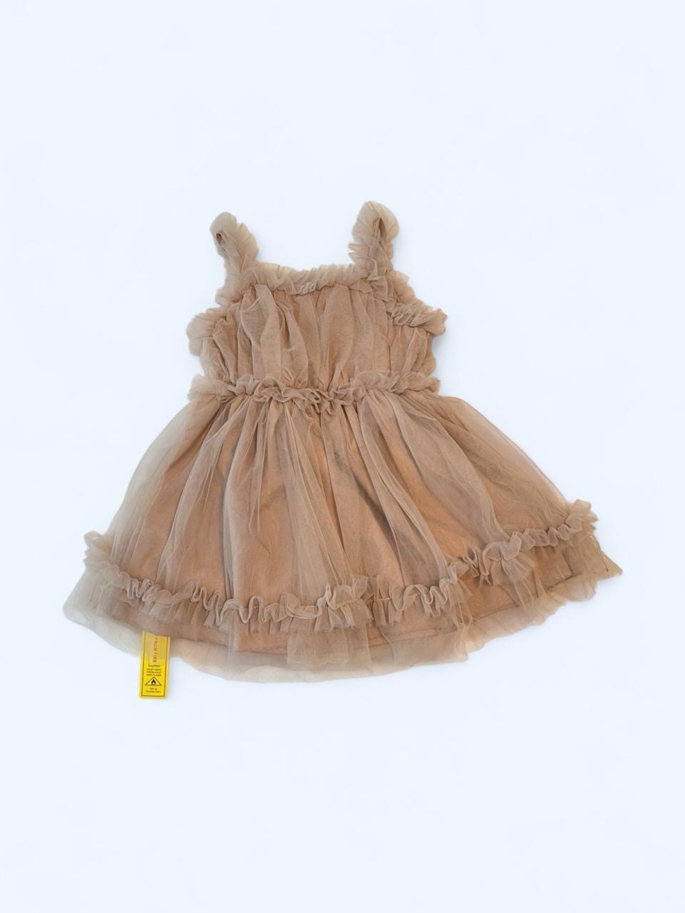 SHEIN Elegant Beige Tulle Dress